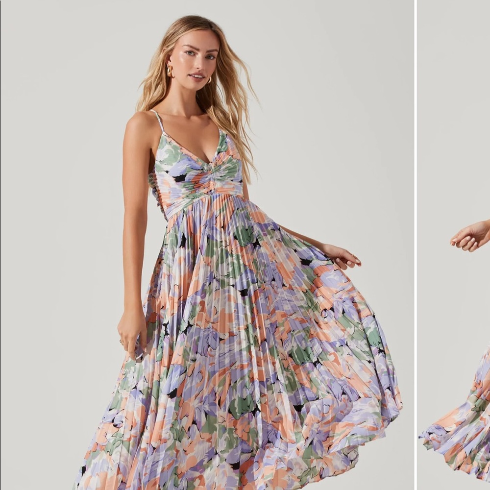 Astr the Label Blythe Floral Midi dress